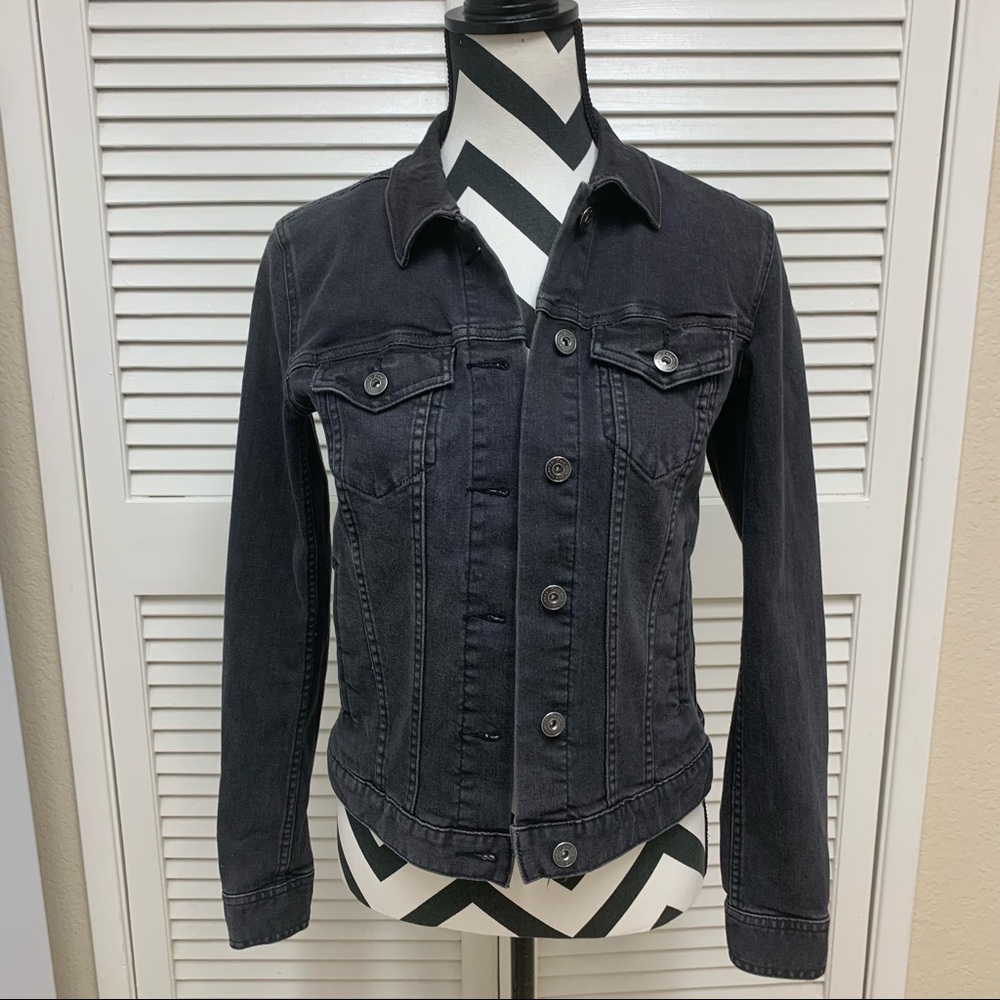 Two by Vince Camuto Off Black Jean Jacket Size XS